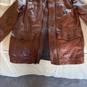 Black & Brown Leather Jacket